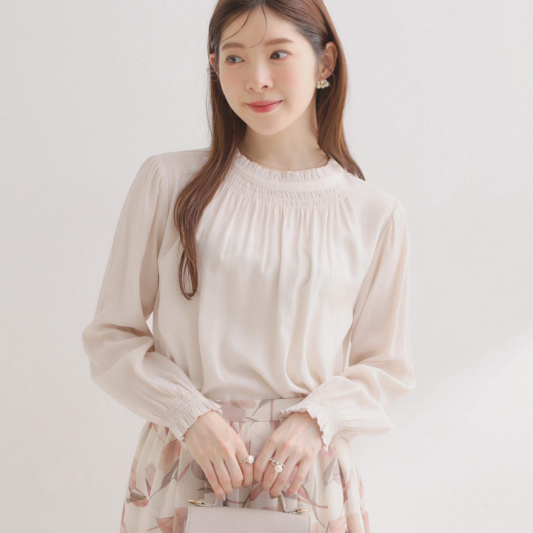 Couture broach「【前後2WAY・洗える】RTピケ リボン ブラウス」|シャツ・ブラウス|