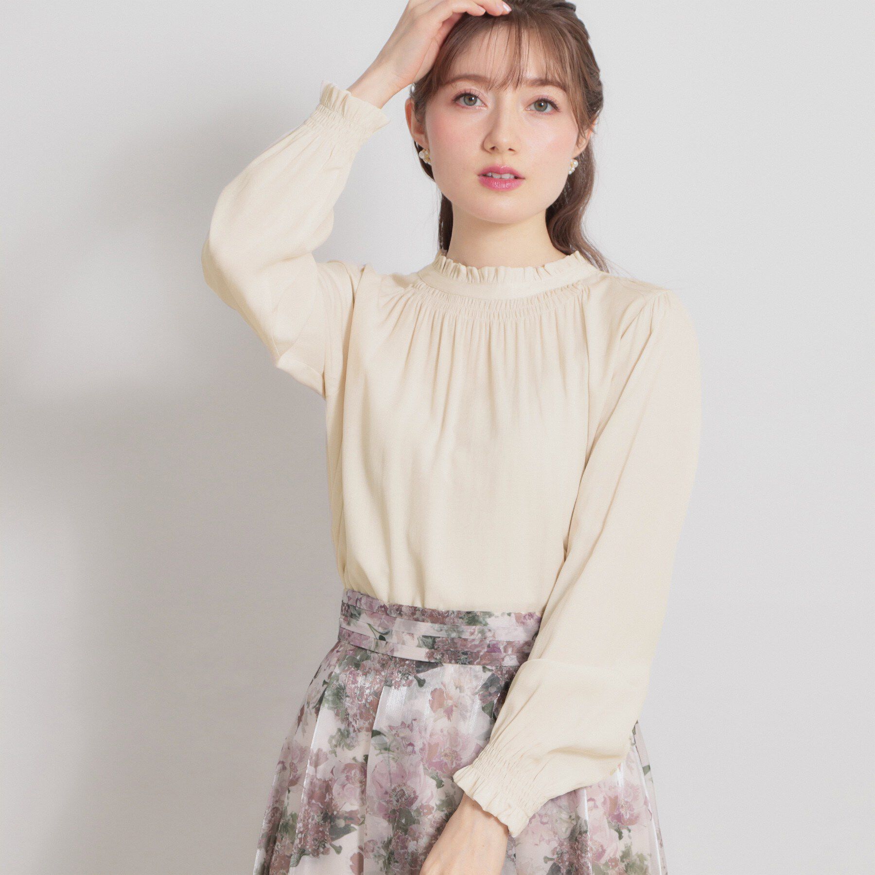 Couture broach「【前後2WAY・洗える】RTピケ リボン ブラウス」|シャツ・ブラウス|