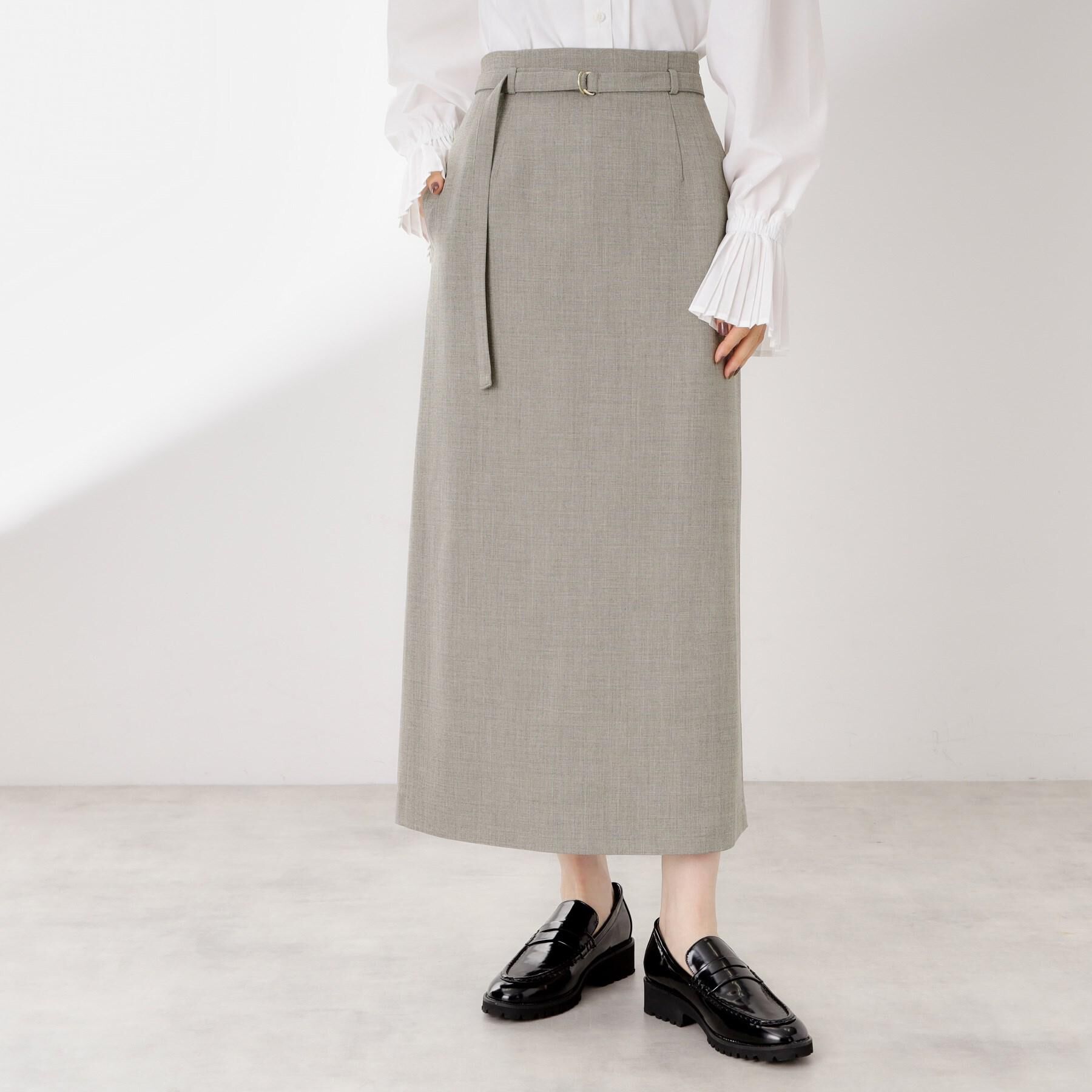 THE SHOP TK「ベルト付ナロースカート【セットアップ可】/CAVIANシリーズ」|スカート|