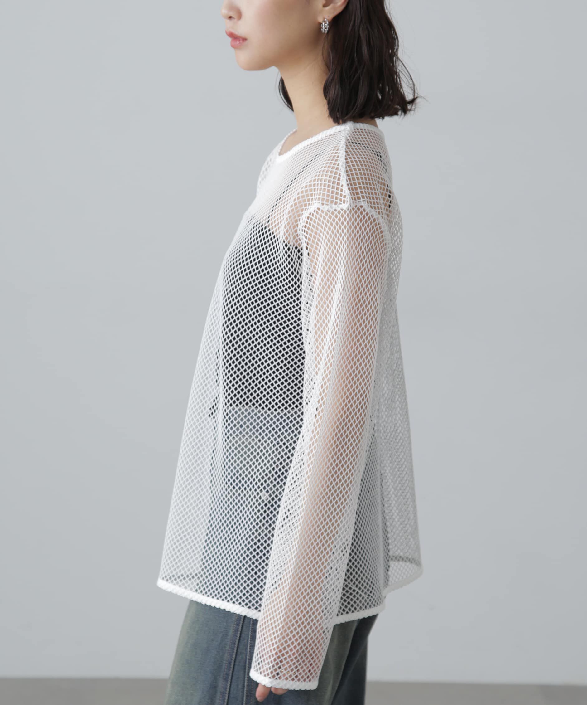  「メッシュロングTシャツ」|Tシャツ・カットソー|