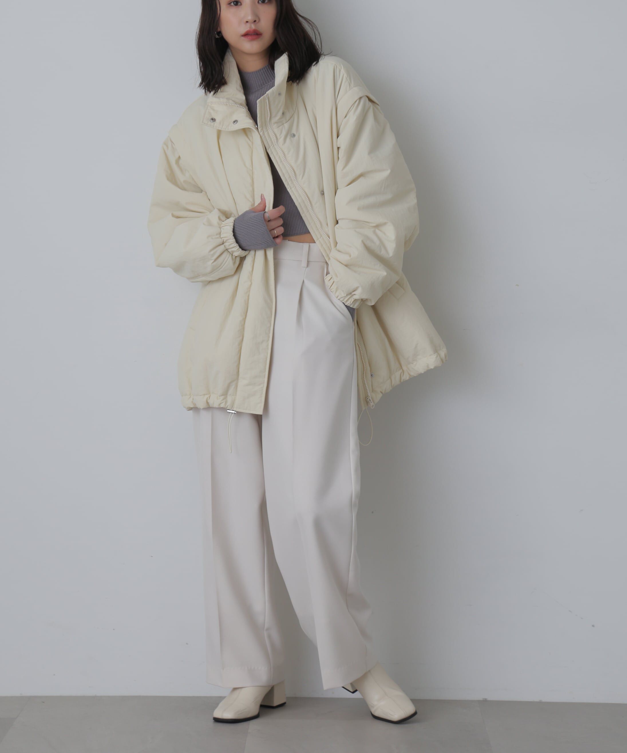  「〈洗える〉マシンウォッシャブルハイネックショート丈ニット」|ニット・セーター|