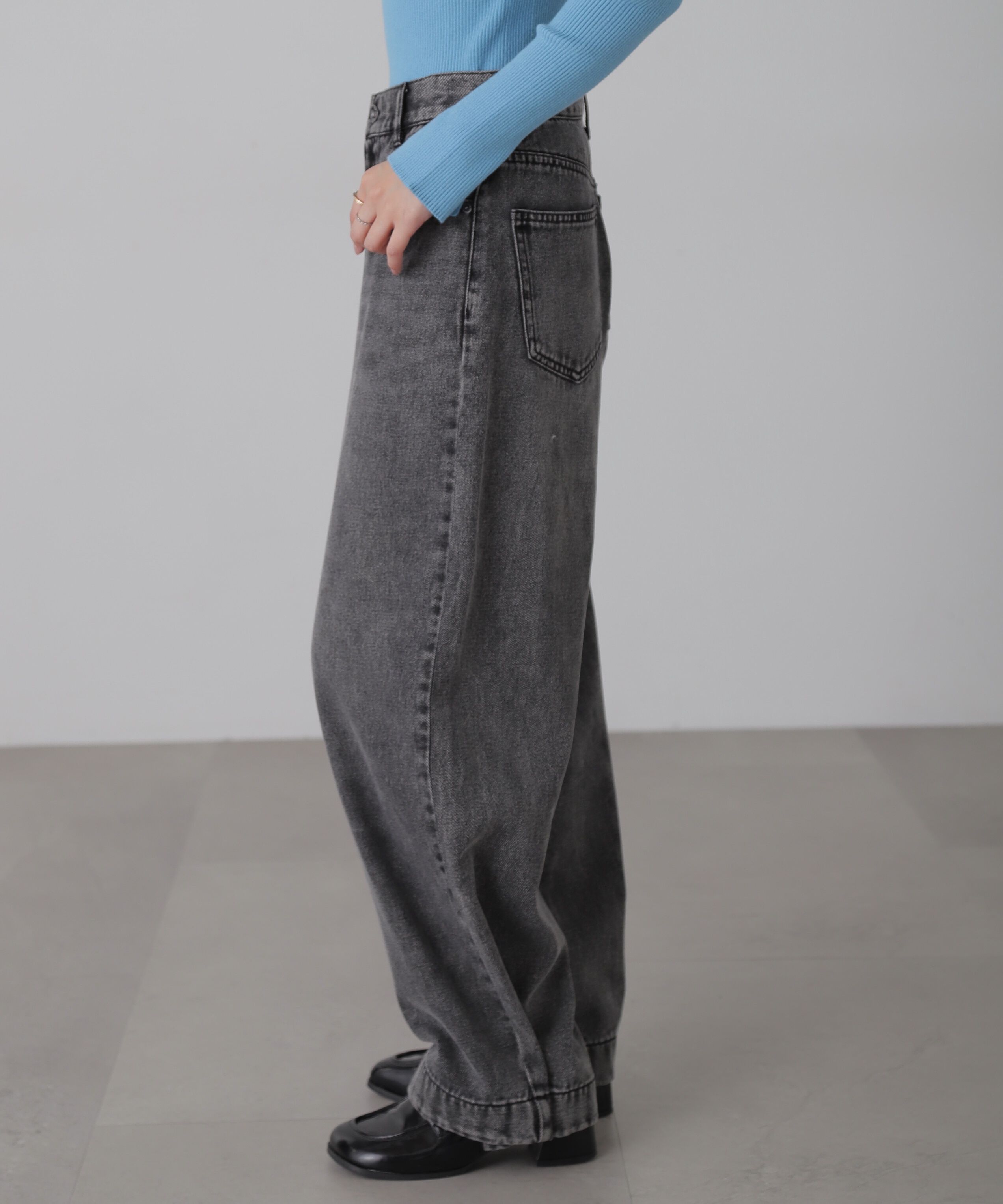  「裾ボタン2wayバギーデニムパンツ」|その他|