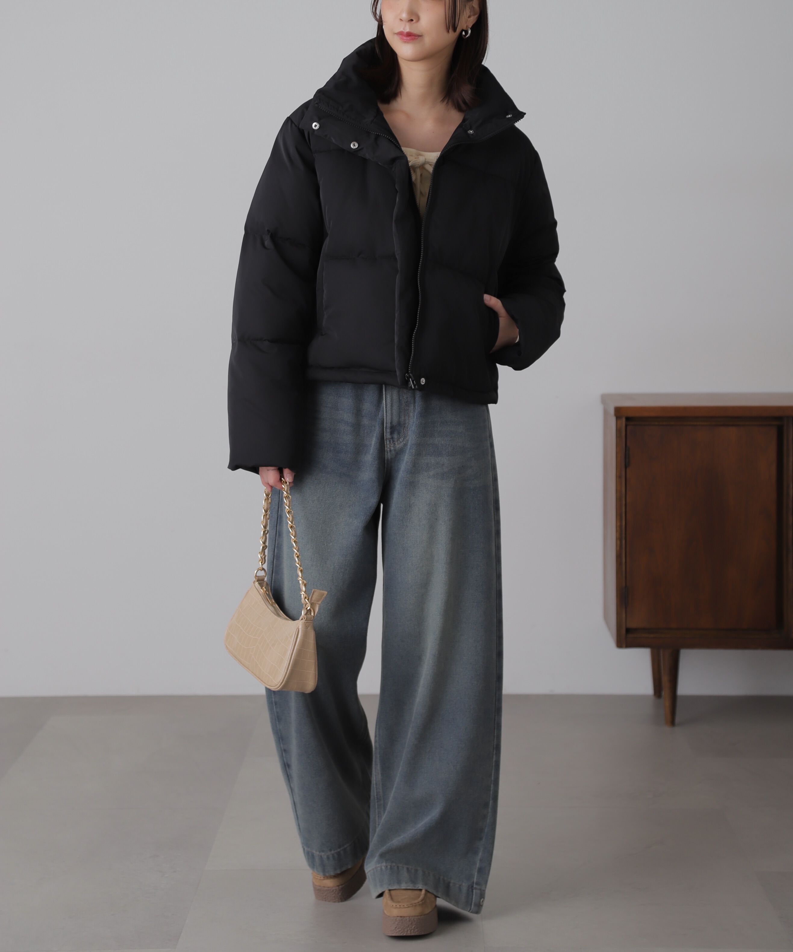  「裾ボタン2wayバギーデニムパンツ」|その他|