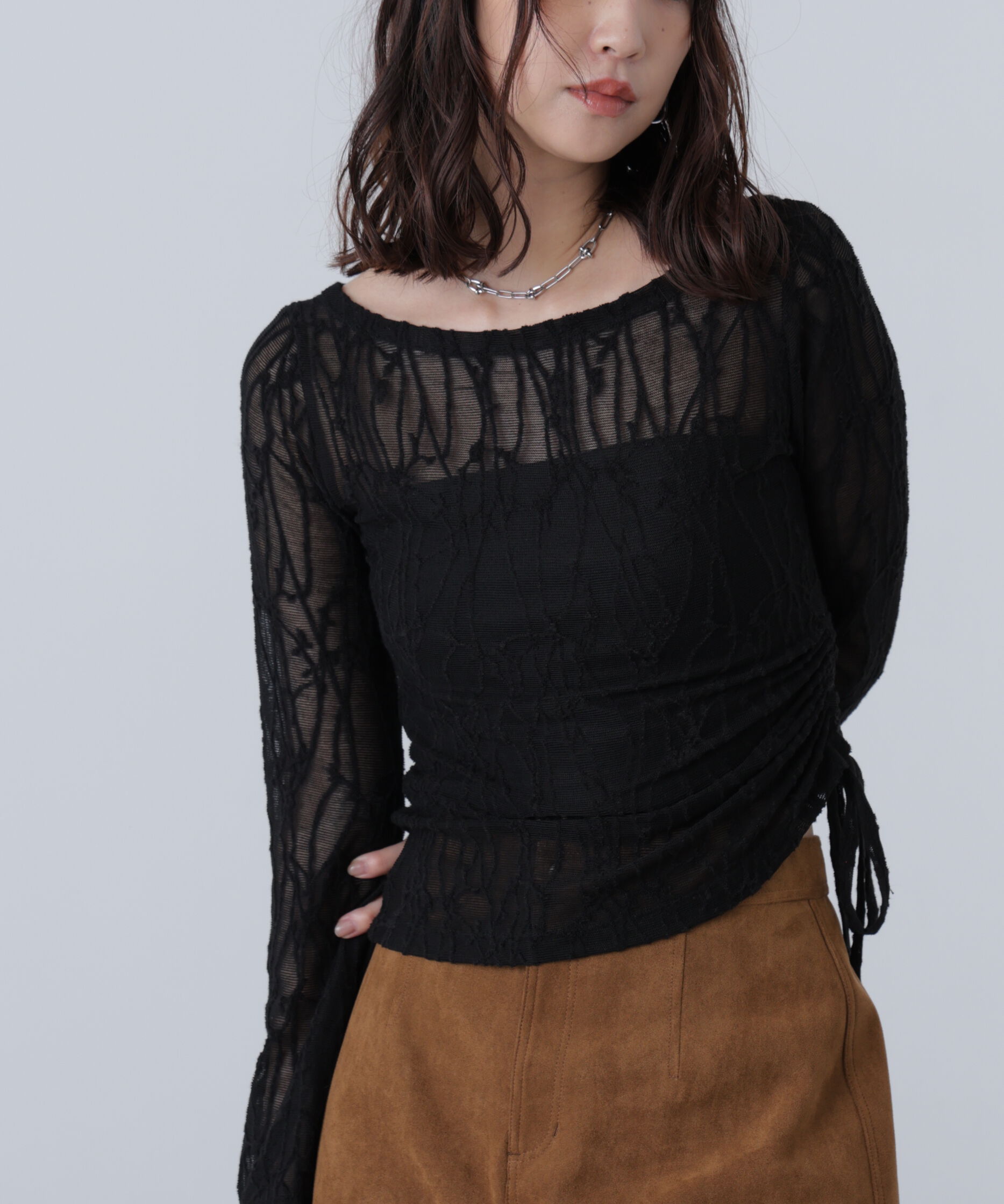  「シアージャガードドロストカットソー」|Tシャツ・カットソー|