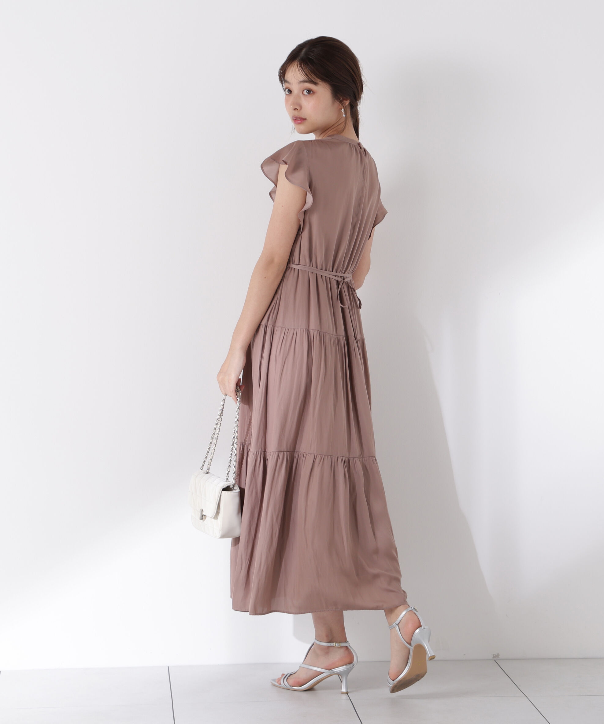 PROPORTION BODY DRESSING「リボン付きギャザーワンピース」|ワンピース|