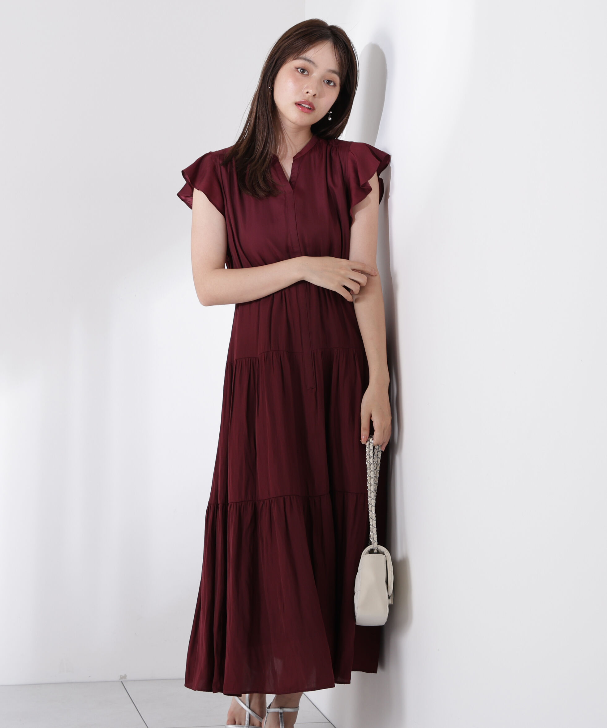 PROPORTION BODY DRESSING「リボン付きギャザーワンピース」|ワンピース|
