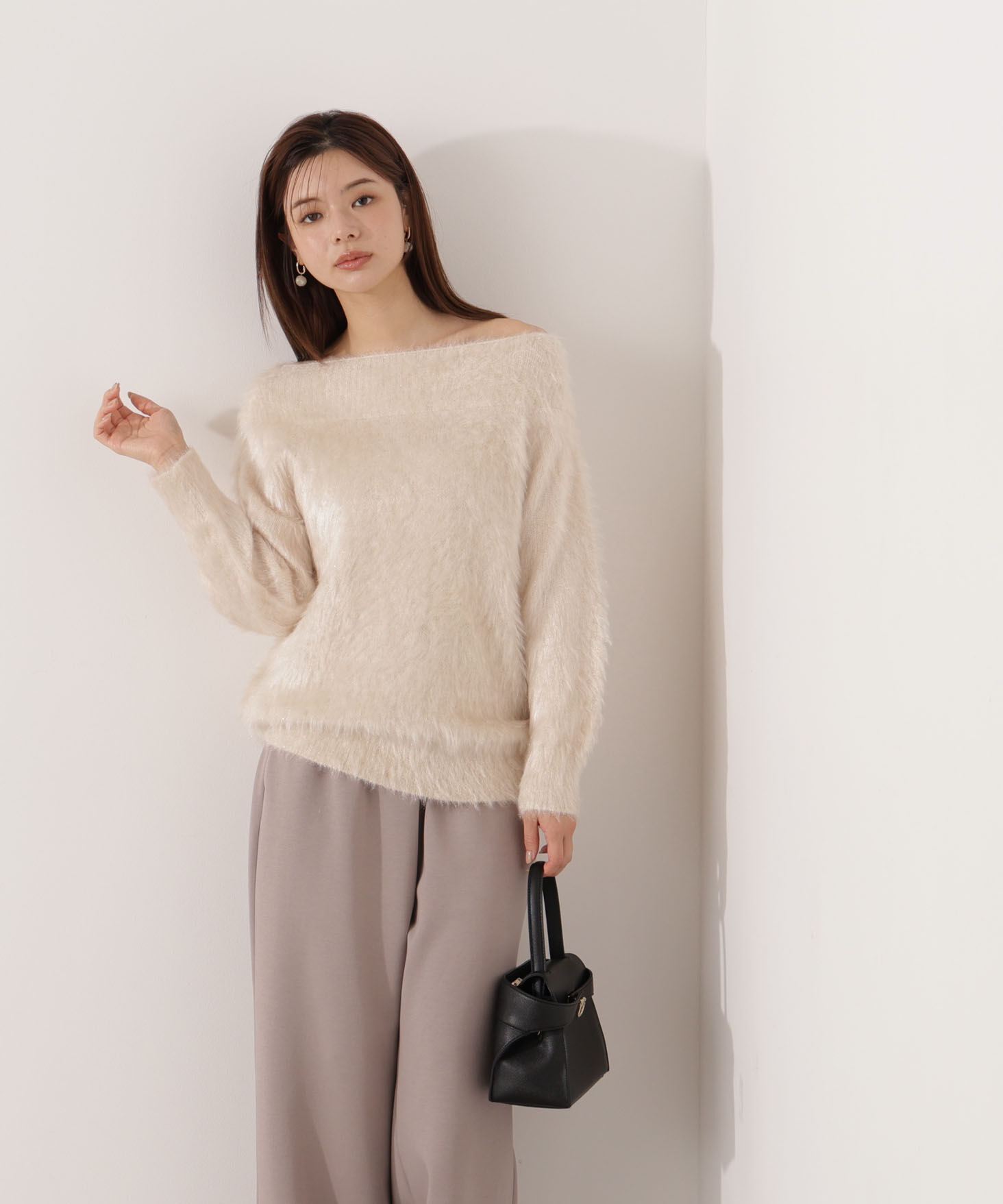 PROPORTION BODY DRESSING「ヘアリーニット 25AW」|ニット・セーター|アイボリー2