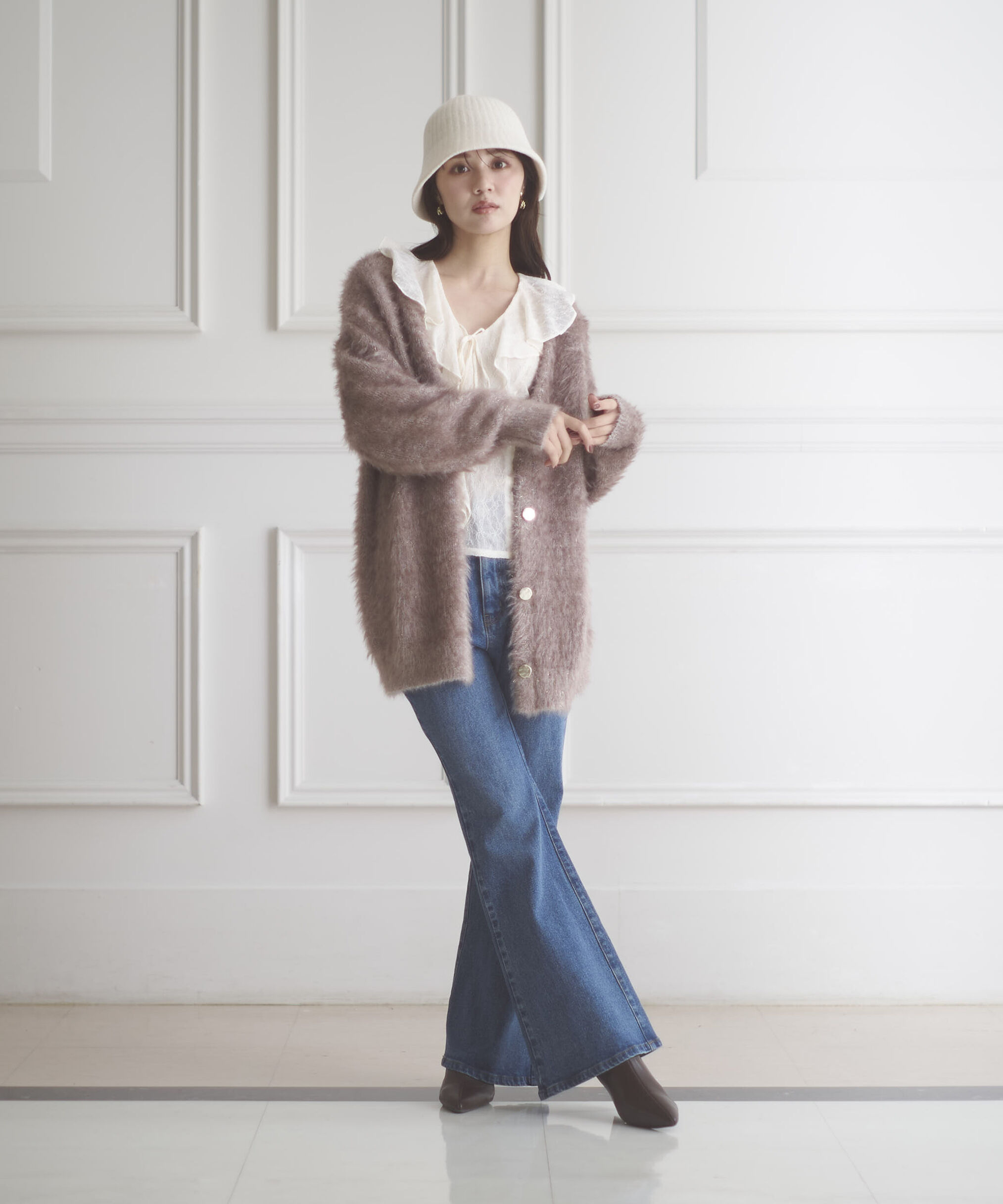 PROPORTION BODY DRESSING「キャットBIGカーディガン 25AW」|カーディガン|
