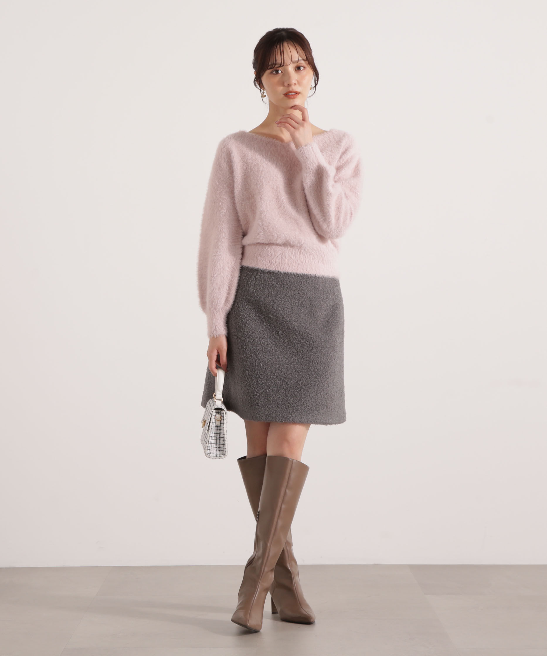 PROPORTION BODY DRESSING「シャギーミニスカート 25AW」|スカート|
