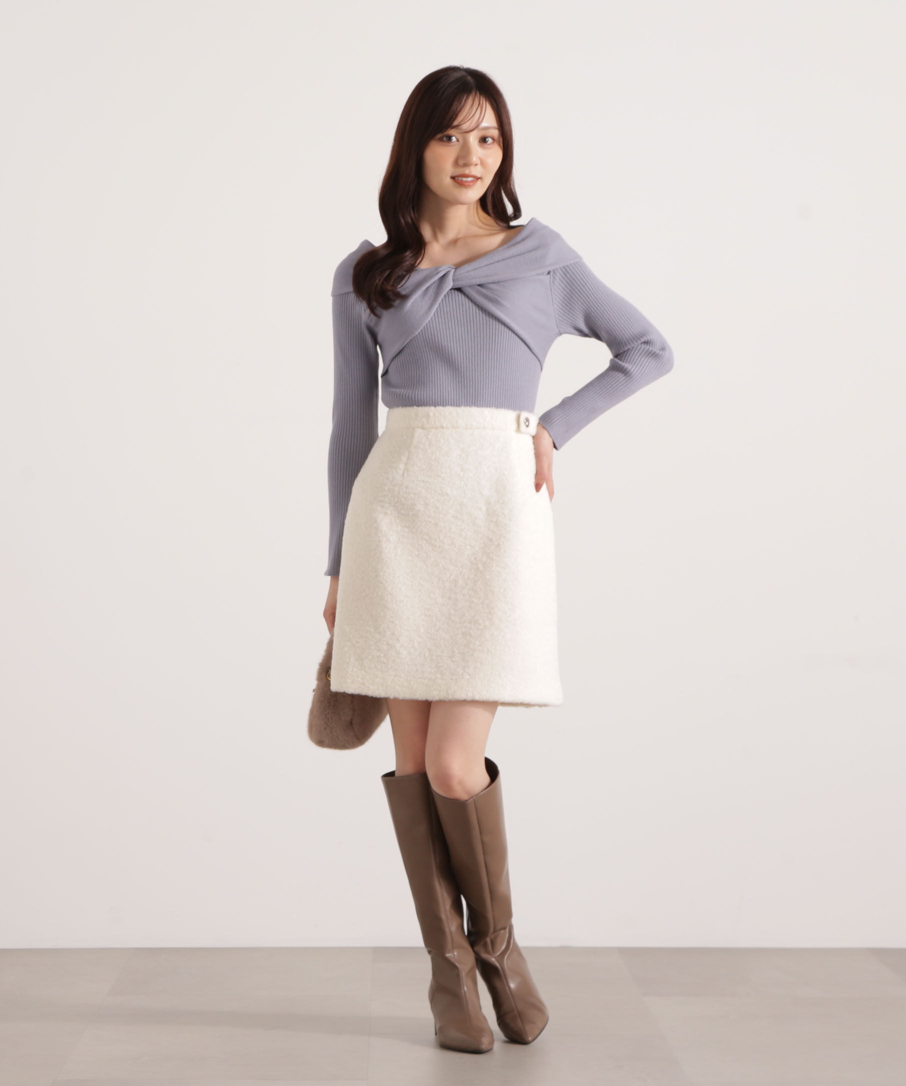 PROPORTION BODY DRESSING「シャギーミニスカート 25AW」|スカート|