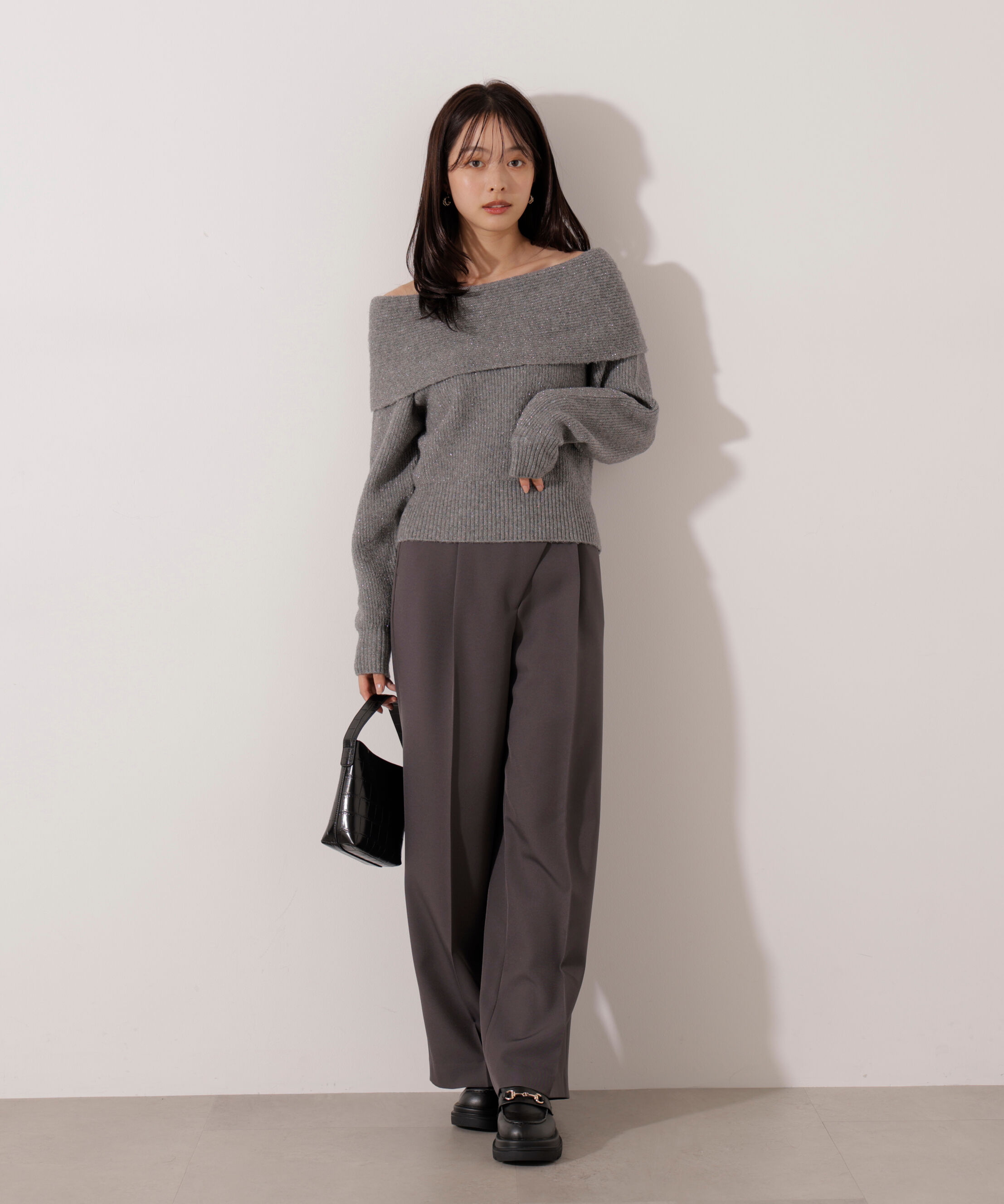 PROPORTION BODY DRESSING「ラメ入りオフショルニット」|ニット・セーター|