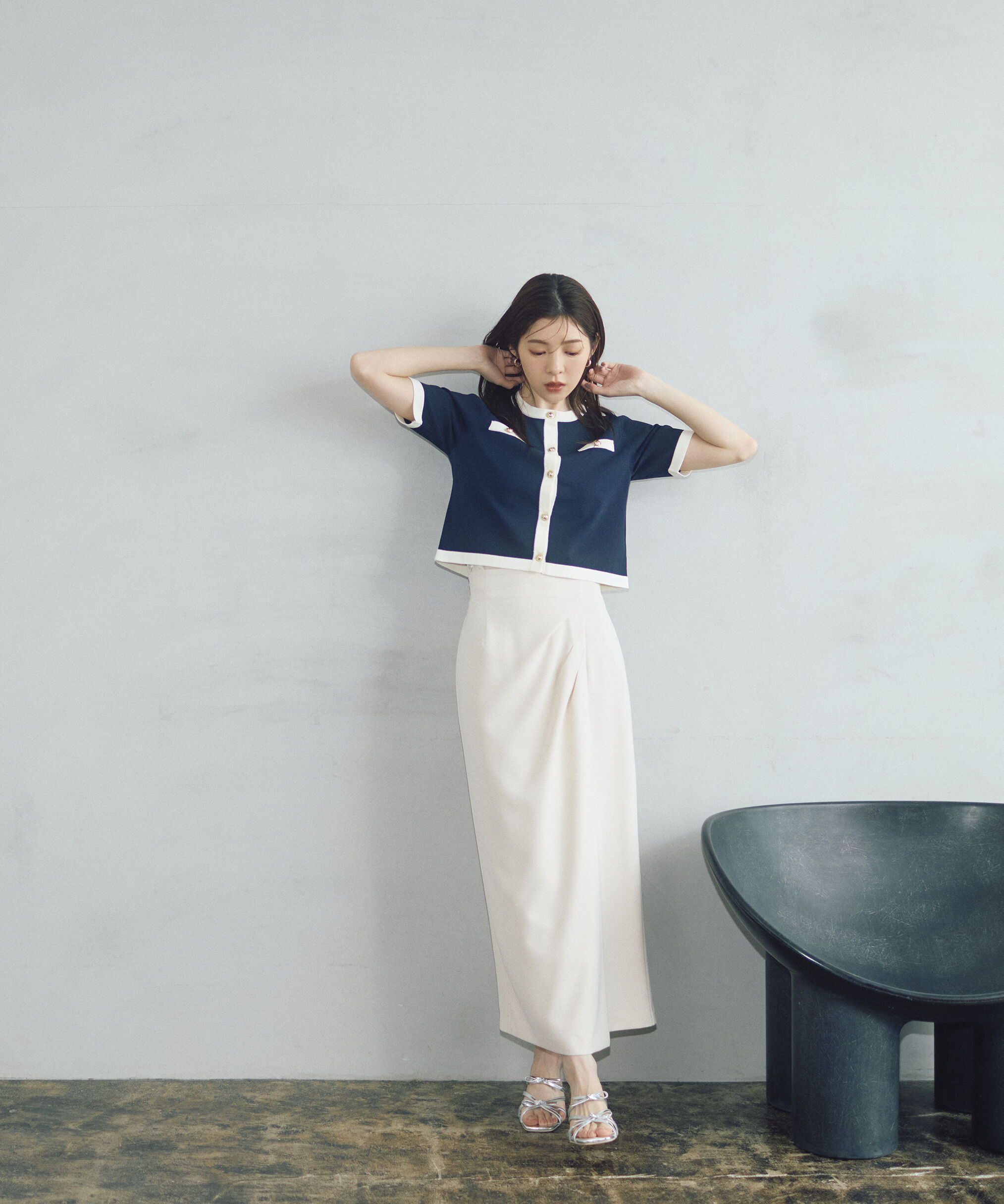 PROPORTION BODY DRESSING「＜今村朱里さんコラボ＞アシメタックナロースカート 26SS」|スカート|