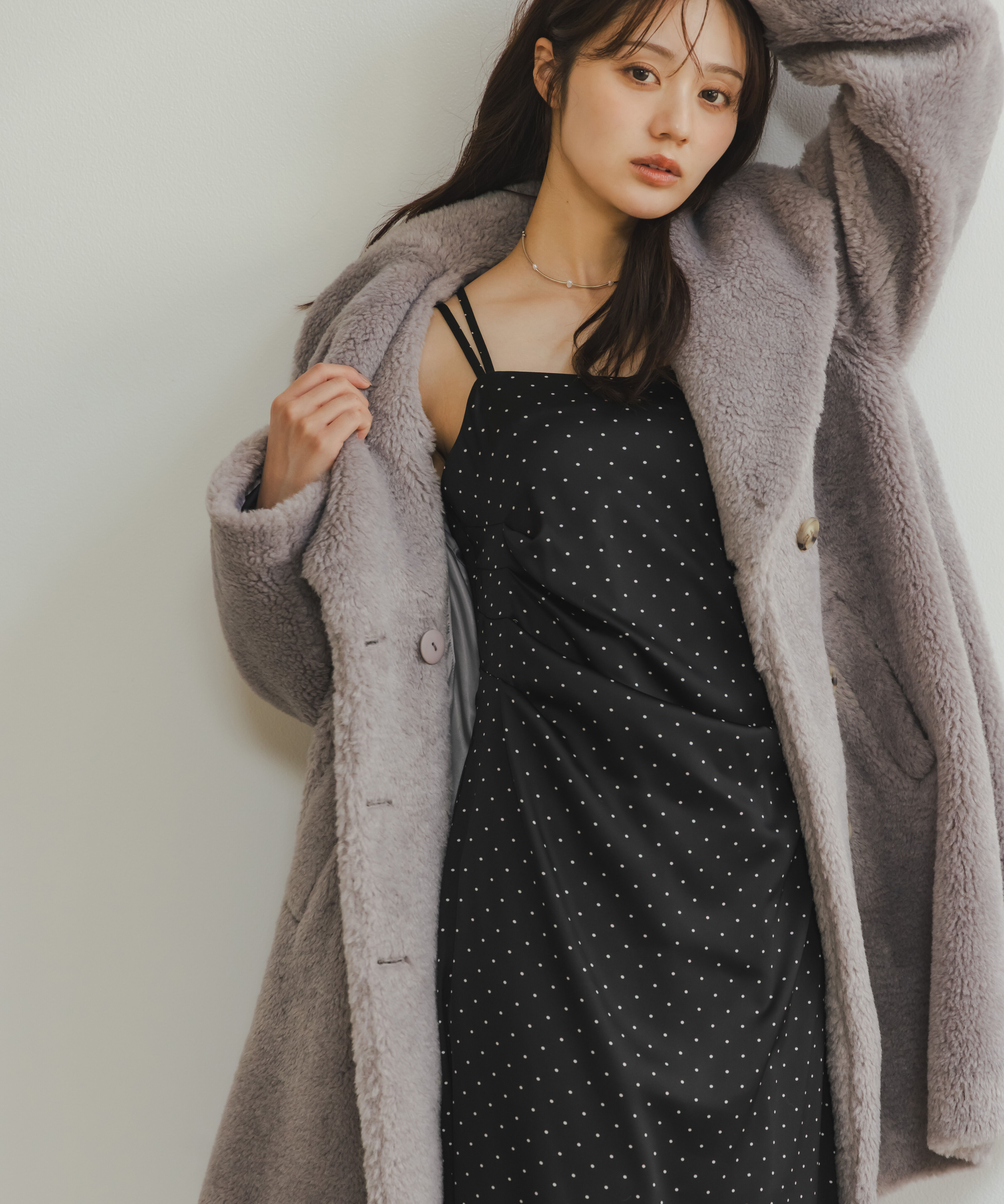 PROPORTION BODY DRESSING「ボアミドルコート 26AW」|その他|グレー