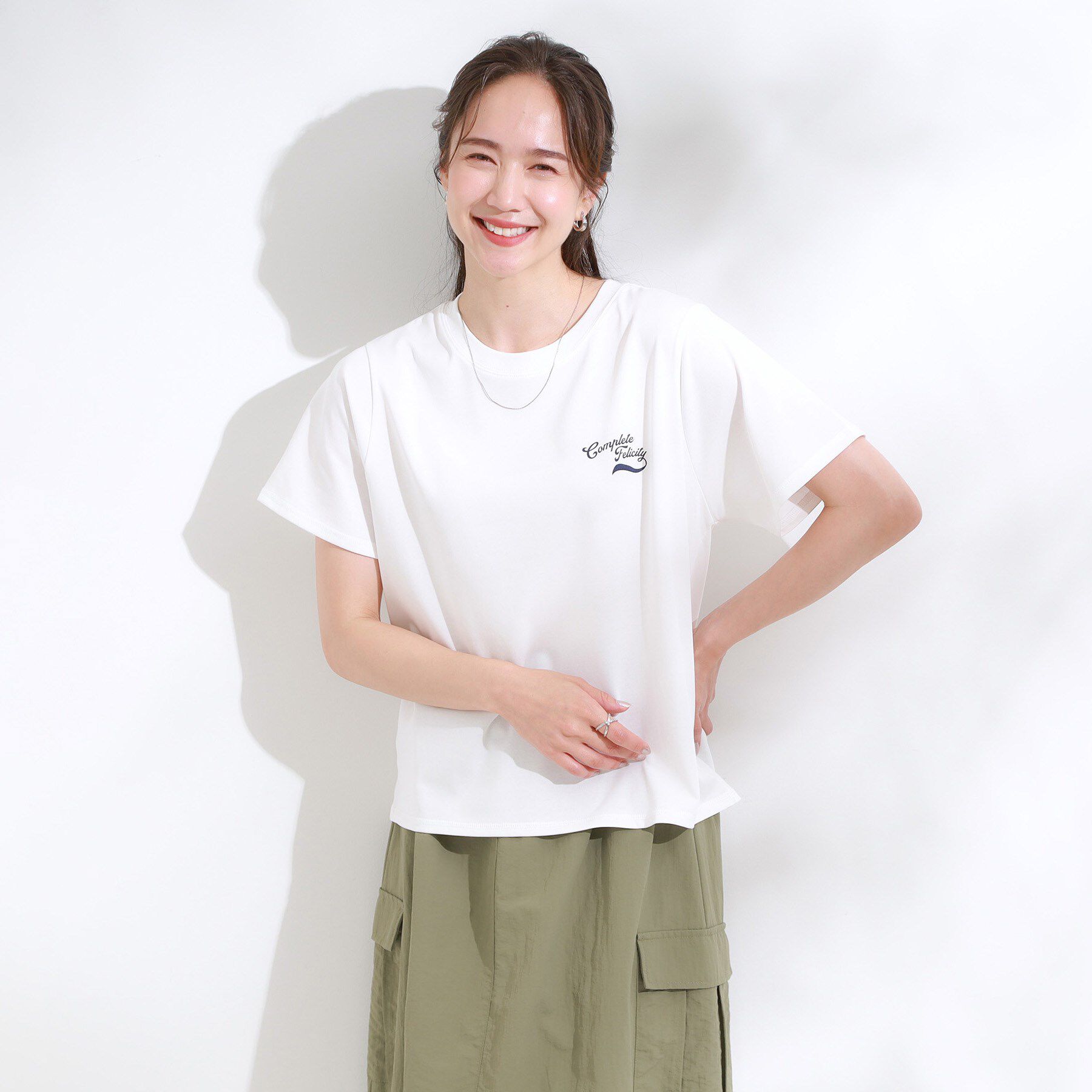 SHOO･LA･RUE「【S-LL/ひんやり/汗ジミ軽減/UVカット】グラフィックアソートTシャツ」|Tシャツ・カットソー|