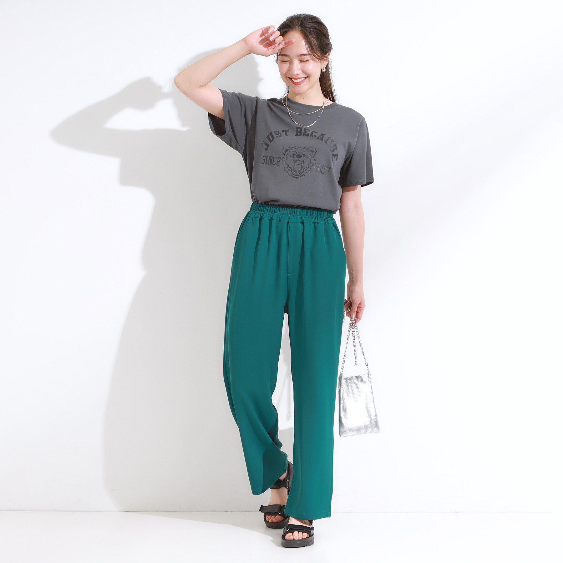 SHOO･LA･RUE「【S-LL/ひんやり/汗ジミ軽減/UVカット】グラフィックアソートTシャツ」|Tシャツ・カットソー|