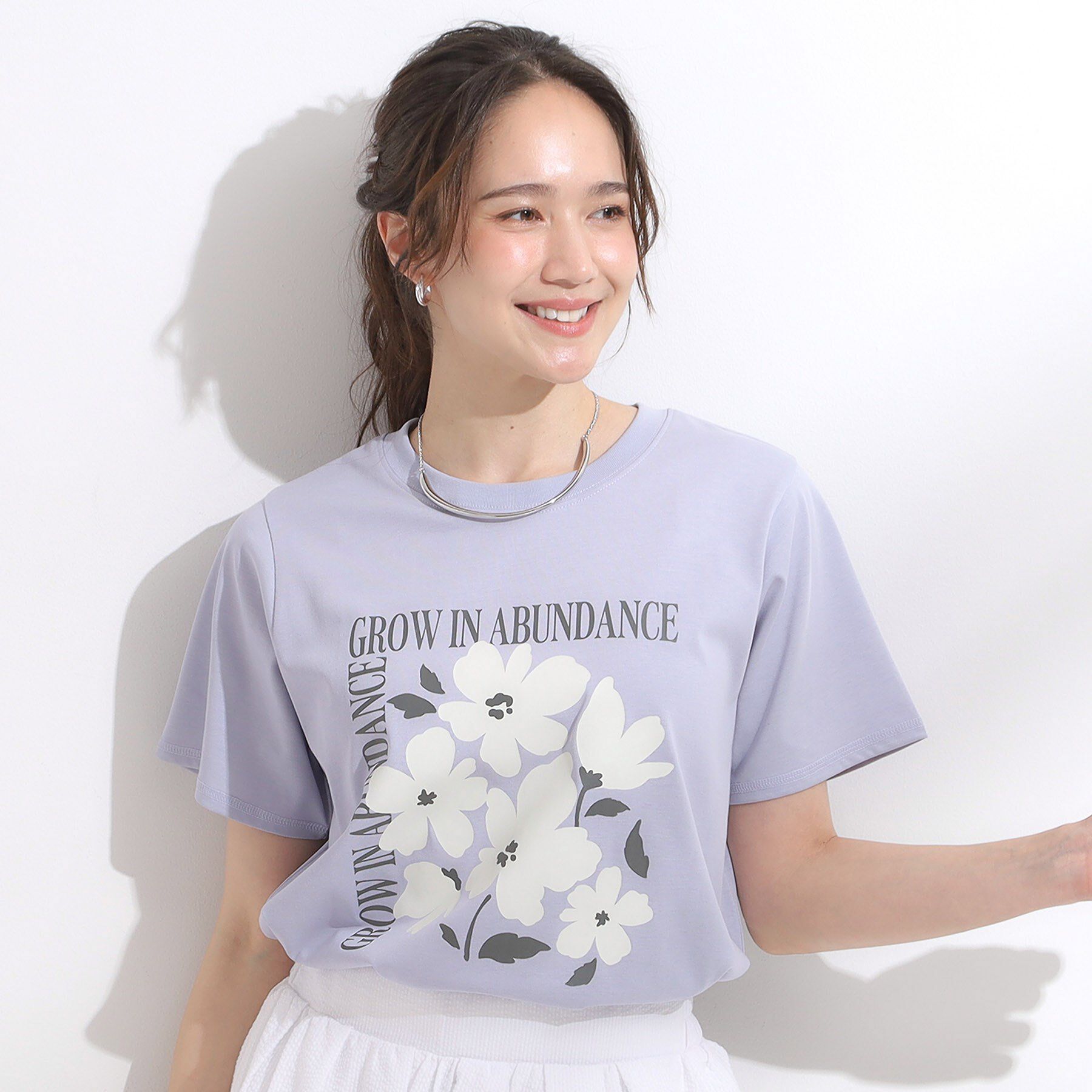 SHOO･LA･RUE「【S-LL/ひんやり/汗ジミ軽減/UVカット】グラフィックアソートTシャツ」|Tシャツ・カットソー|