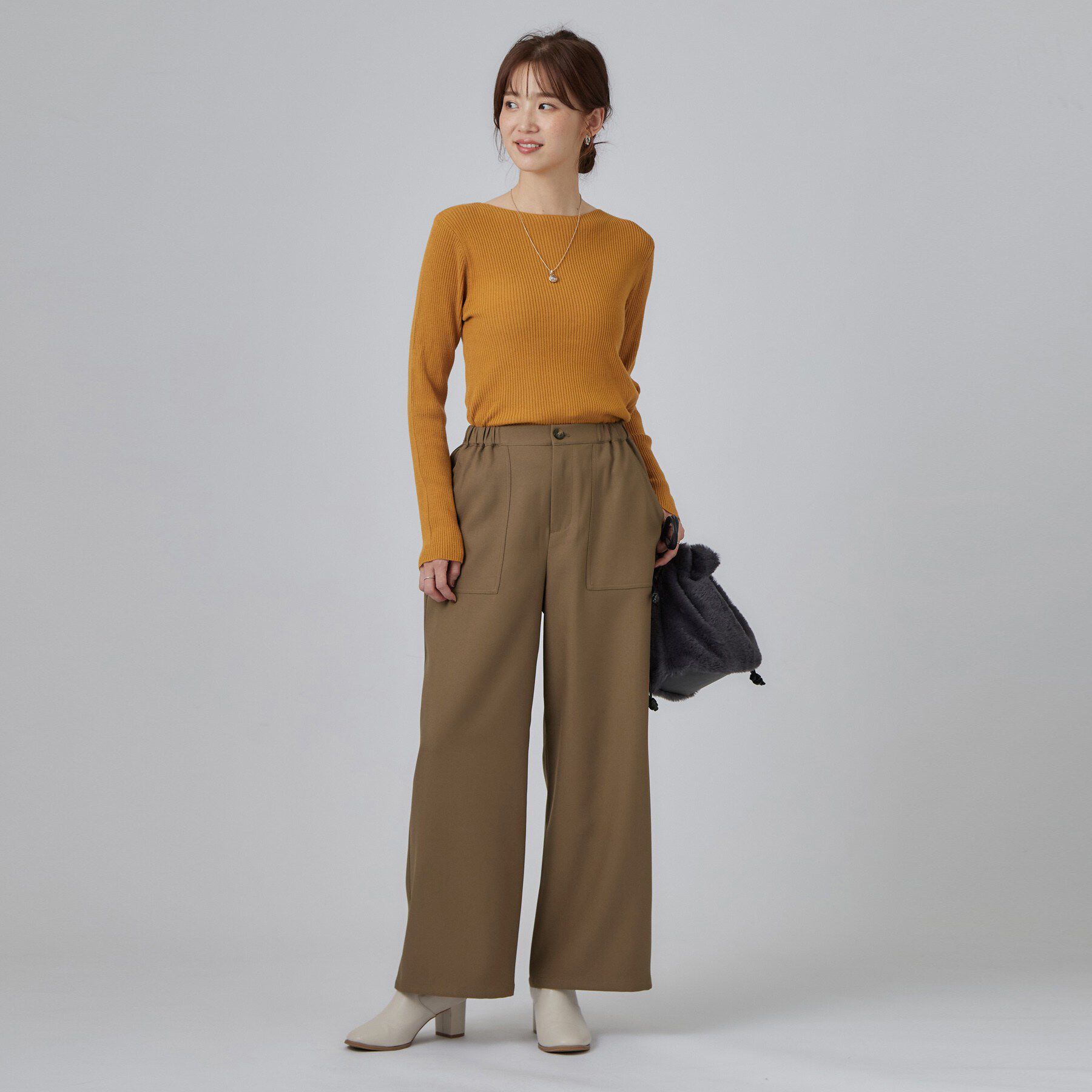 SHOO･LA･RUE「【洗濯機可/S-LL】カジュアルにもきれいめにも。ベイカーワイドパンツ」|その他|