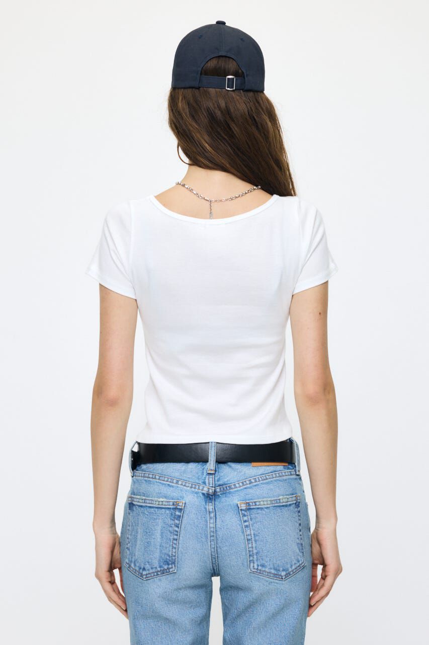 MOUSSY「SUVIN GIZA BOAT NECK TEE」|Tシャツ・カットソー|