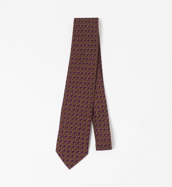 UNITED ARROWS「＜ARCURI＞スモールペイズリー プリント ネクタイ」|ネクタイ・蝶ネクタイ|PURPLE