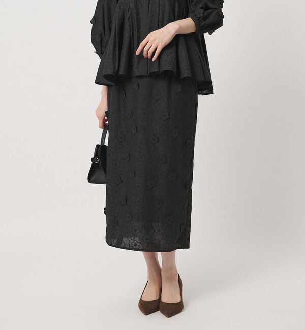 UNITED ARROWS「3Dフラワー タイトスカート ‐ウォッシャブル‐」|タイト|