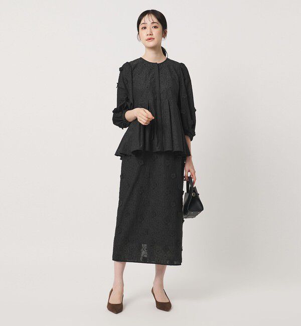 UNITED ARROWS「3Dフラワー タイトスカート ‐ウォッシャブル‐」|タイト|