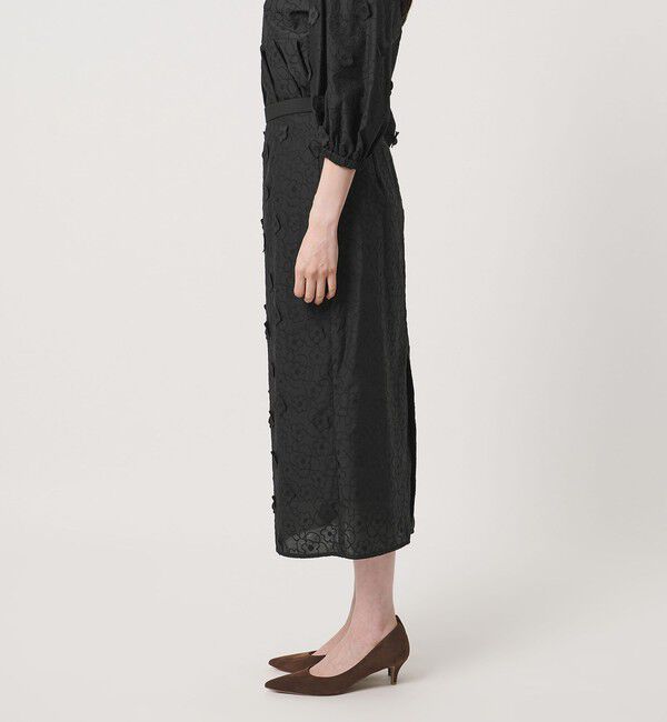 UNITED ARROWS「3Dフラワー タイトスカート ‐ウォッシャブル‐」|タイト|