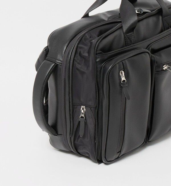 UNITED ARROWS「AGS レザーライク 2WAY バックパック/ビジネスバッグ」|ビジネスバッグ|