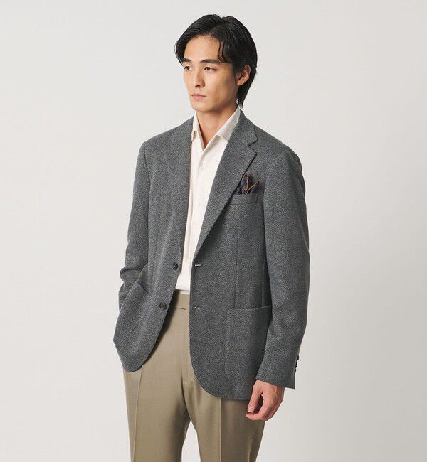 UNITED ARROWS「ツイル ジャージ シングル 2ボタン テーラードジャケット COMFORT EASY-MODEL」|テーラードジャケット|