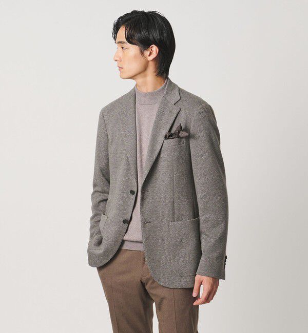 UNITED ARROWS「ヘリンボーン ジャージ シングル 2ボタン テーラードジャケット COMFORT EASY-MODEL」|テーラードジャケット|