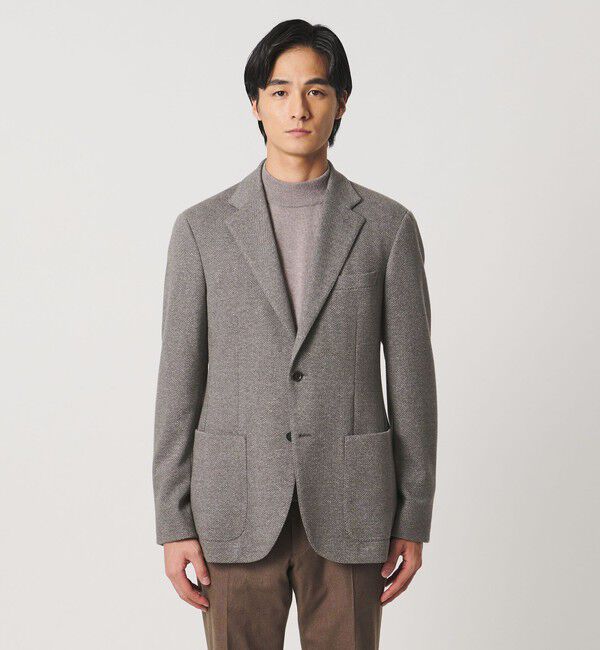 UNITED ARROWS「ヘリンボーン ジャージ シングル 2ボタン テーラードジャケット COMFORT EASY-MODEL」|テーラードジャケット|