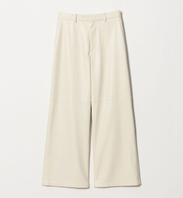 UNITED ARROWS「レザーライク ワイドパンツ」|その他|OFF WHITE
