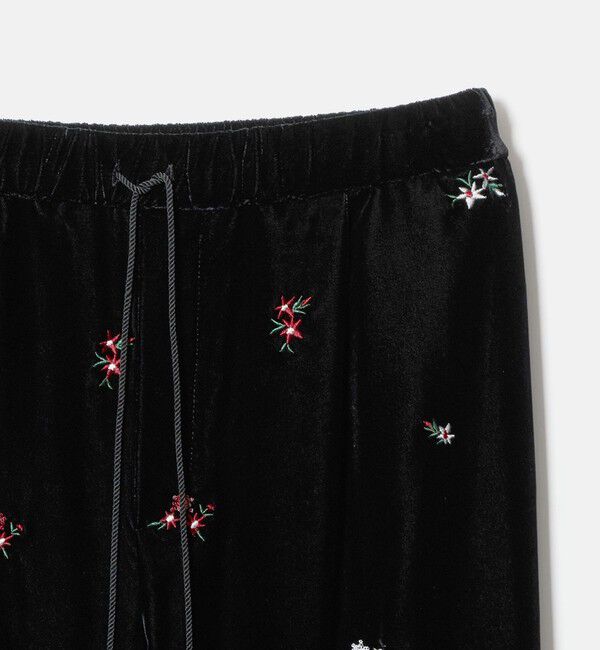 UNITED ARROWS「エンブロイダリー ベルベット イージーパンツ」|その他|