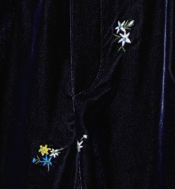 UNITED ARROWS「エンブロイダリー ベルベット イージーパンツ」|その他|