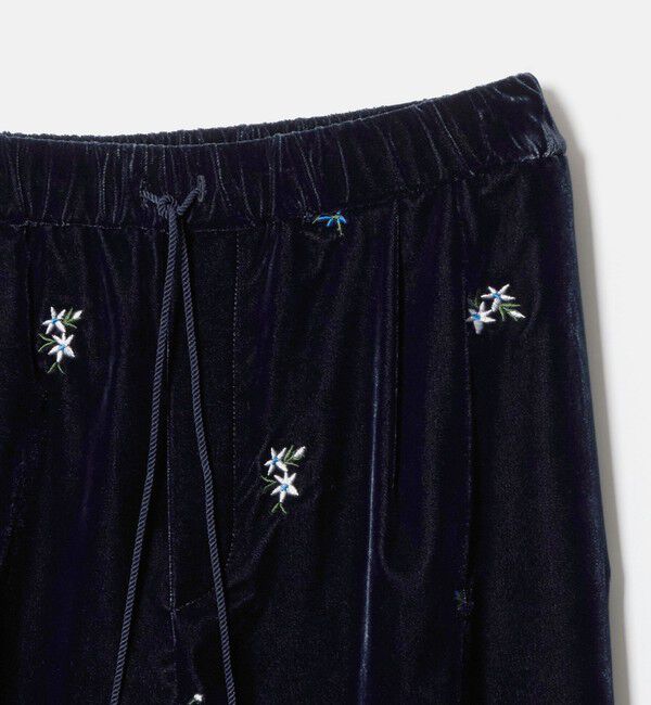 UNITED ARROWS「エンブロイダリー ベルベット イージーパンツ」|その他|