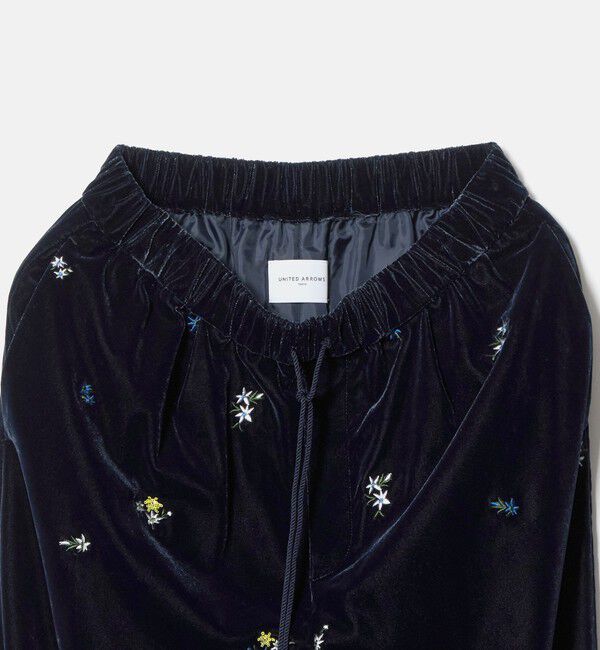 UNITED ARROWS「エンブロイダリー ベルベット イージーパンツ」|その他|