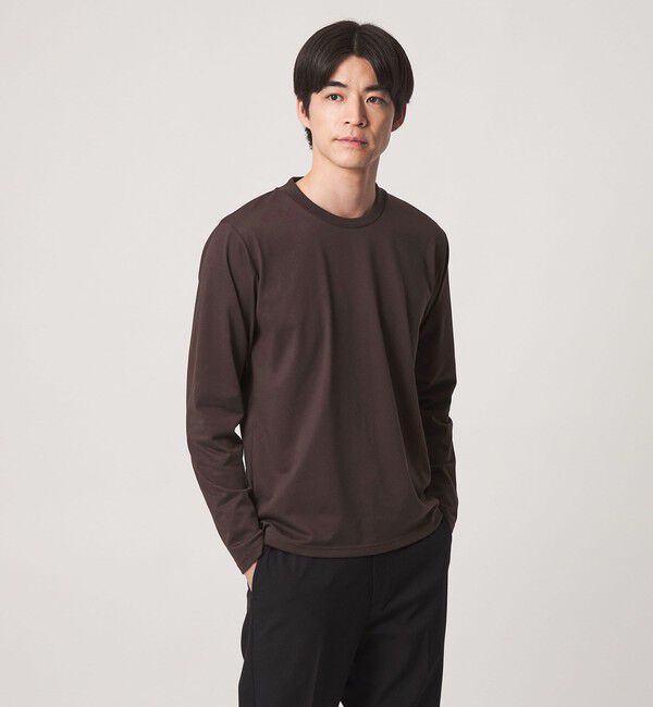 UNITED ARROWS green label relaxing「【WEB限定】JUST fit ジャケイン クルーネック 長袖 Tシャツ -吸水速乾・抗菌-」|Tシャツ・カットソー|