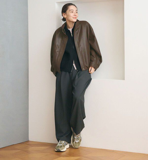 BEAUTY&YOUTH UNITED ARROWS「レザーライク スタンドカラー ブルゾン」|その他|