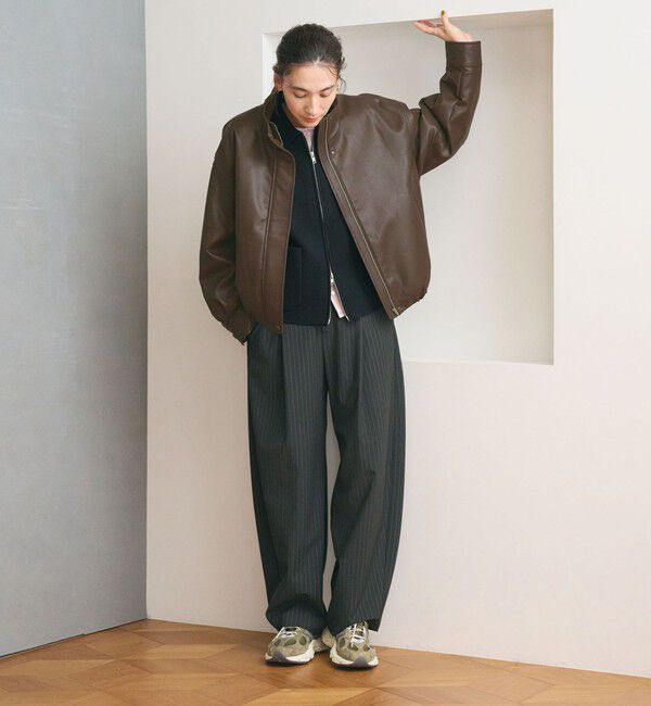 BEAUTY&YOUTH UNITED ARROWS「レザーライク スタンドカラー ブルゾン」|その他|