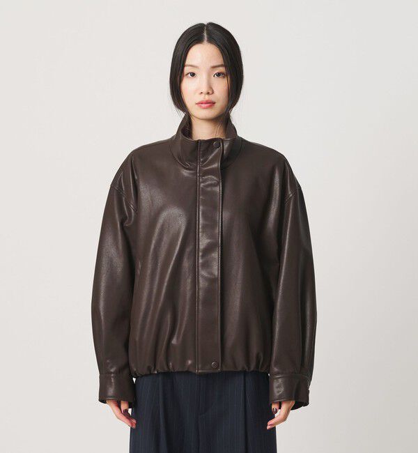 BEAUTY&YOUTH UNITED ARROWS「レザーライク スタンドカラー ブルゾン」|その他|