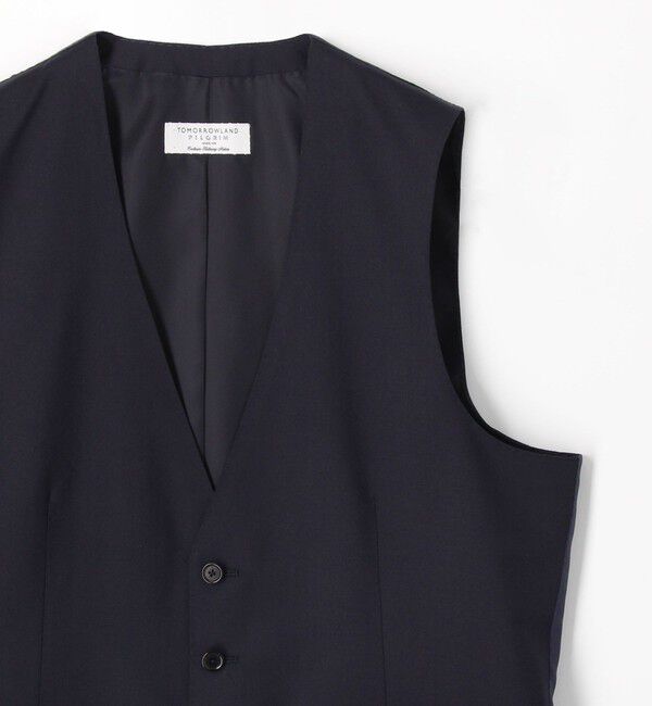 TOMORROWLAND MENS「ウールツイル 5Bベスト HORIZON TWILL E.Zegna」|ベスト・ジレ|
