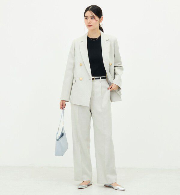 NOLLEY'S「《セットアップ対応》ウォッシャブルシャーク愛されセミワイドパンツ」|その他|