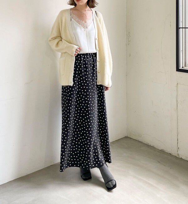 NOLLEY'S sophi「ウォッシャブルドットサテンナロースカート」|スカート|