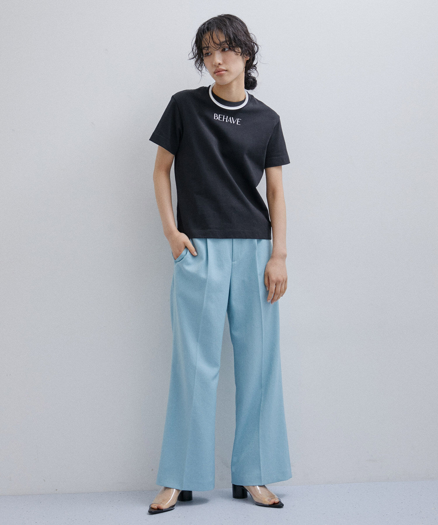 ADAM ET ROPE'「プリントコンパクトTEE」|Tシャツ・カットソー|