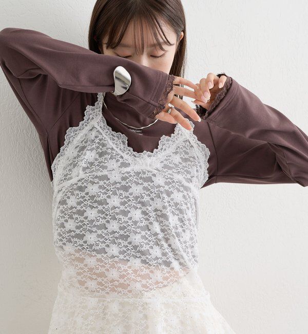  「レースペプラムホルターキャミ」|Tシャツ・カットソー|