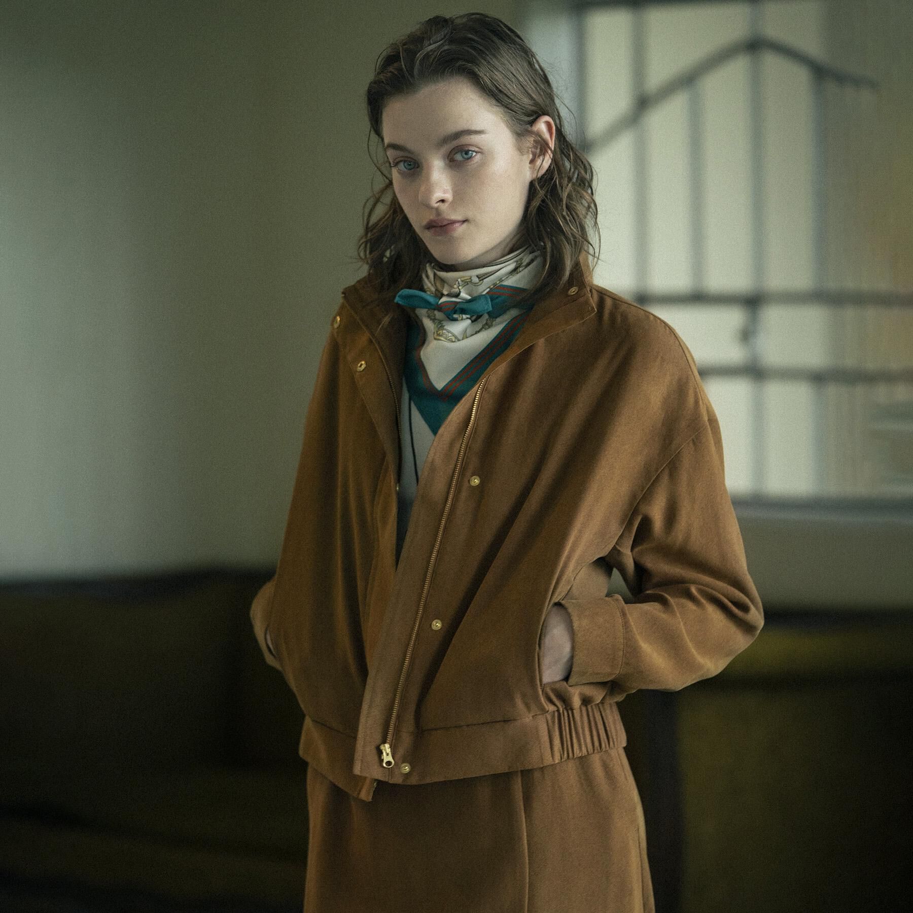 UNTITLED「【セットアップ可/秋ジャケット】スエードライクブルゾン」|ブルゾン・スタジャン|