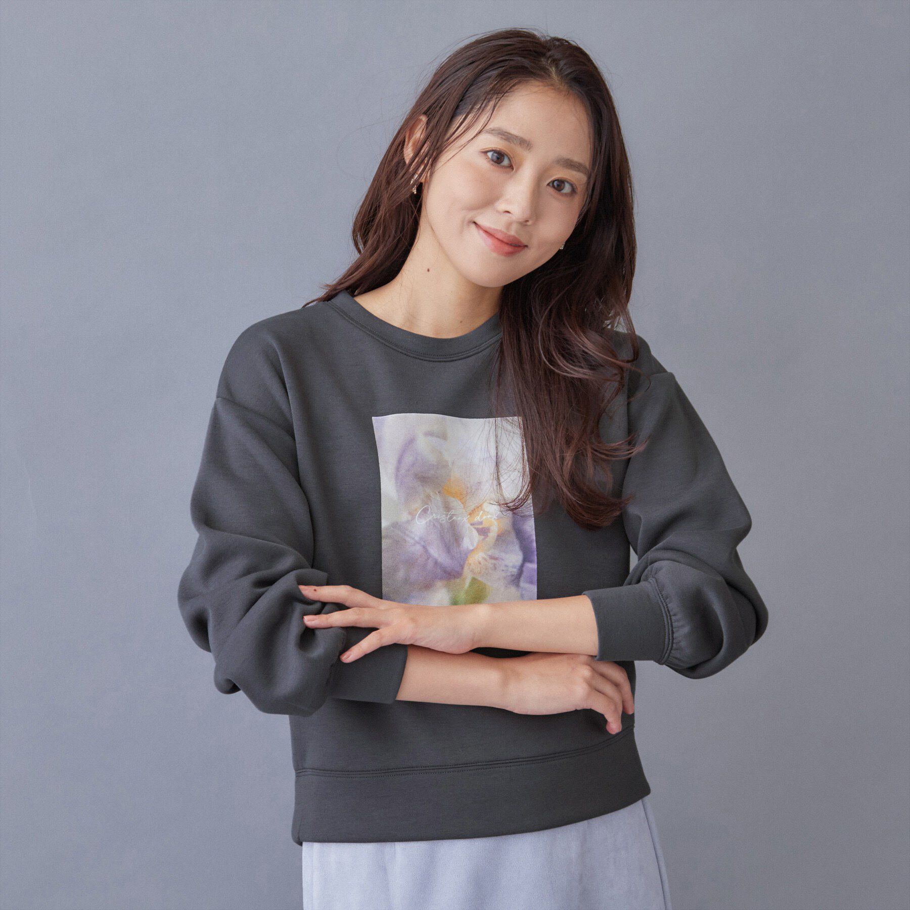 index「ダンボールデザイントップス【洗濯機OK】」|Tシャツ・カットソー|チャコールグレー(0