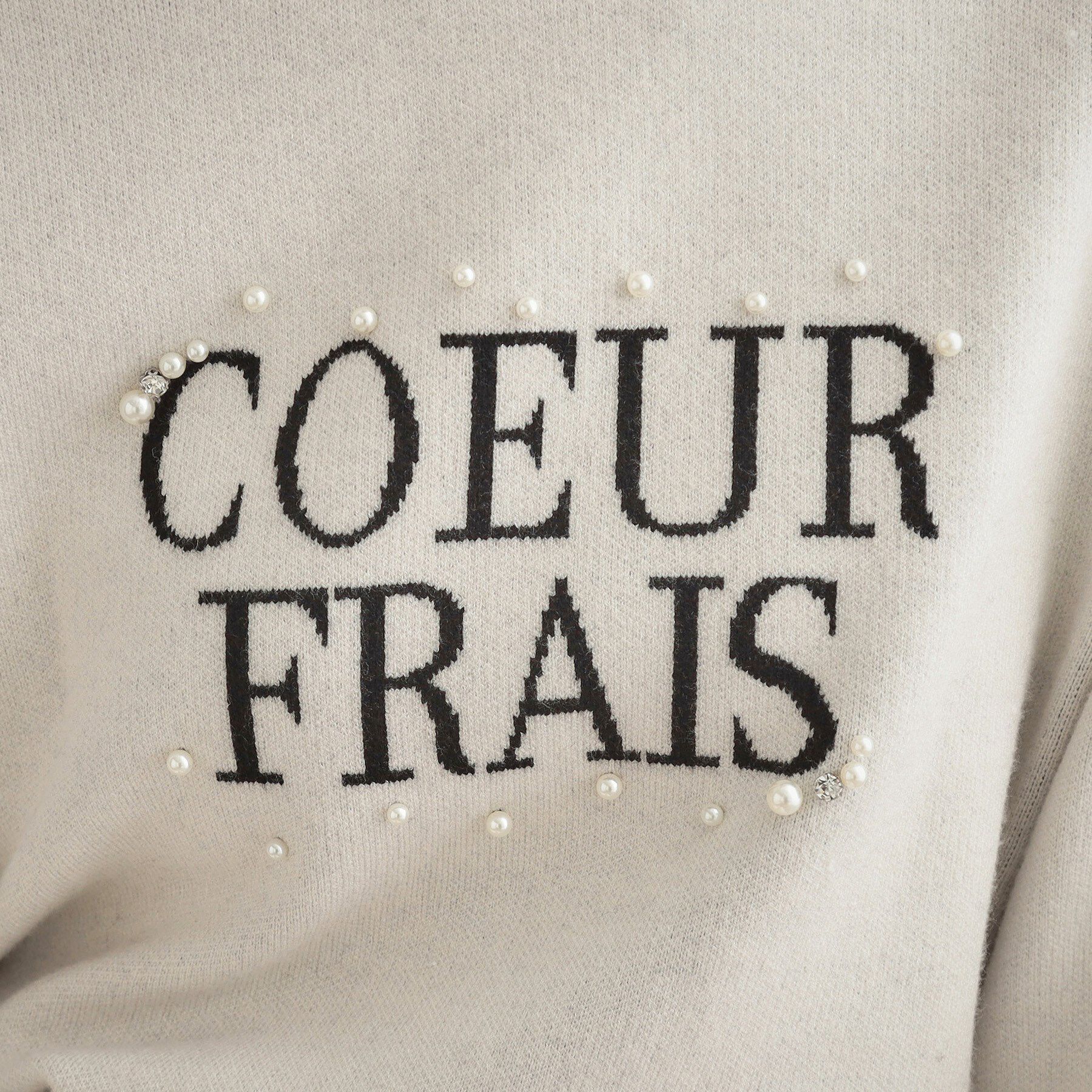Couture broach「【パール調・ビジューデザイン】華やかロゴニット」|ニット・セーター|