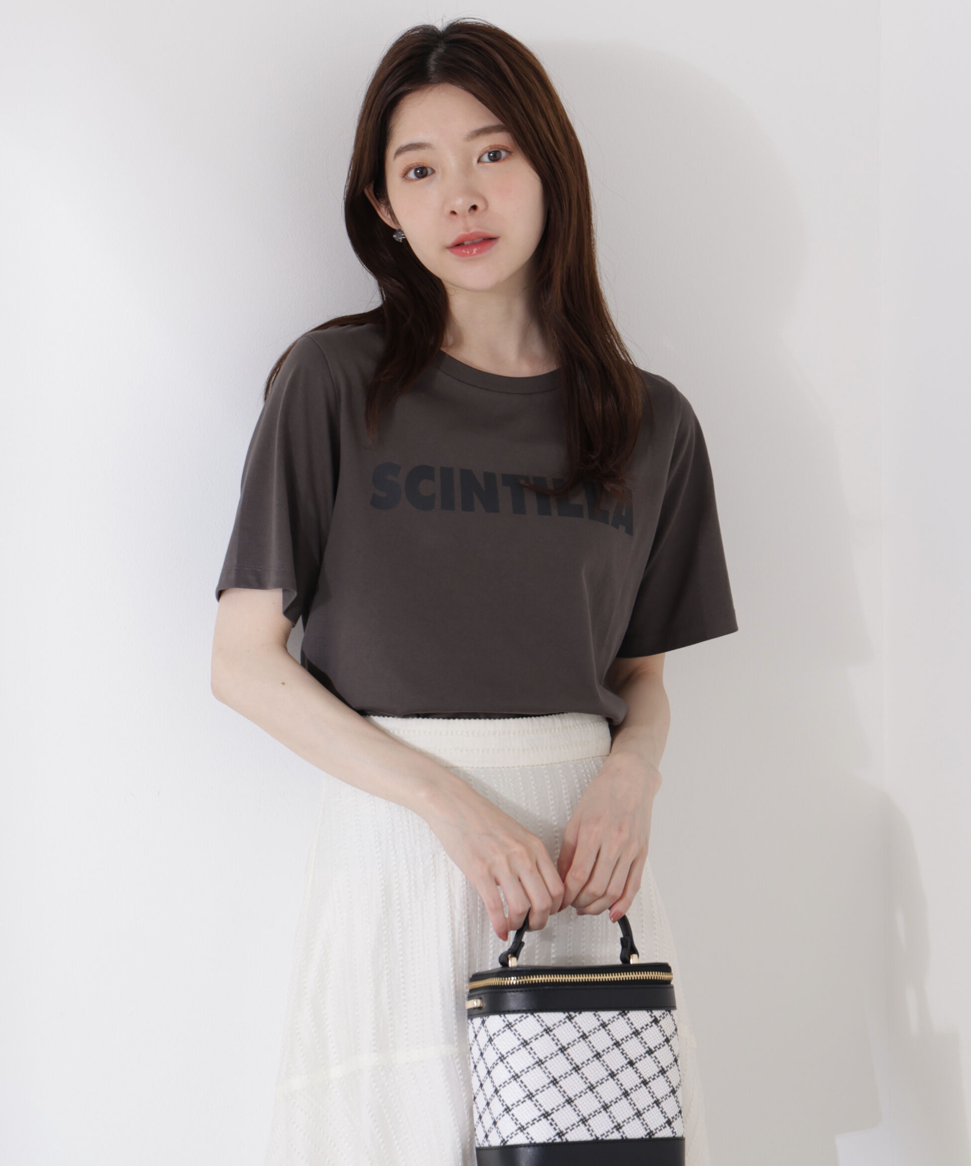 PROPORTION BODY DRESSING「＜ウォッシャブル＞ゴシックロゴTシャツ」|Tシャツ・カットソー|チャコール2