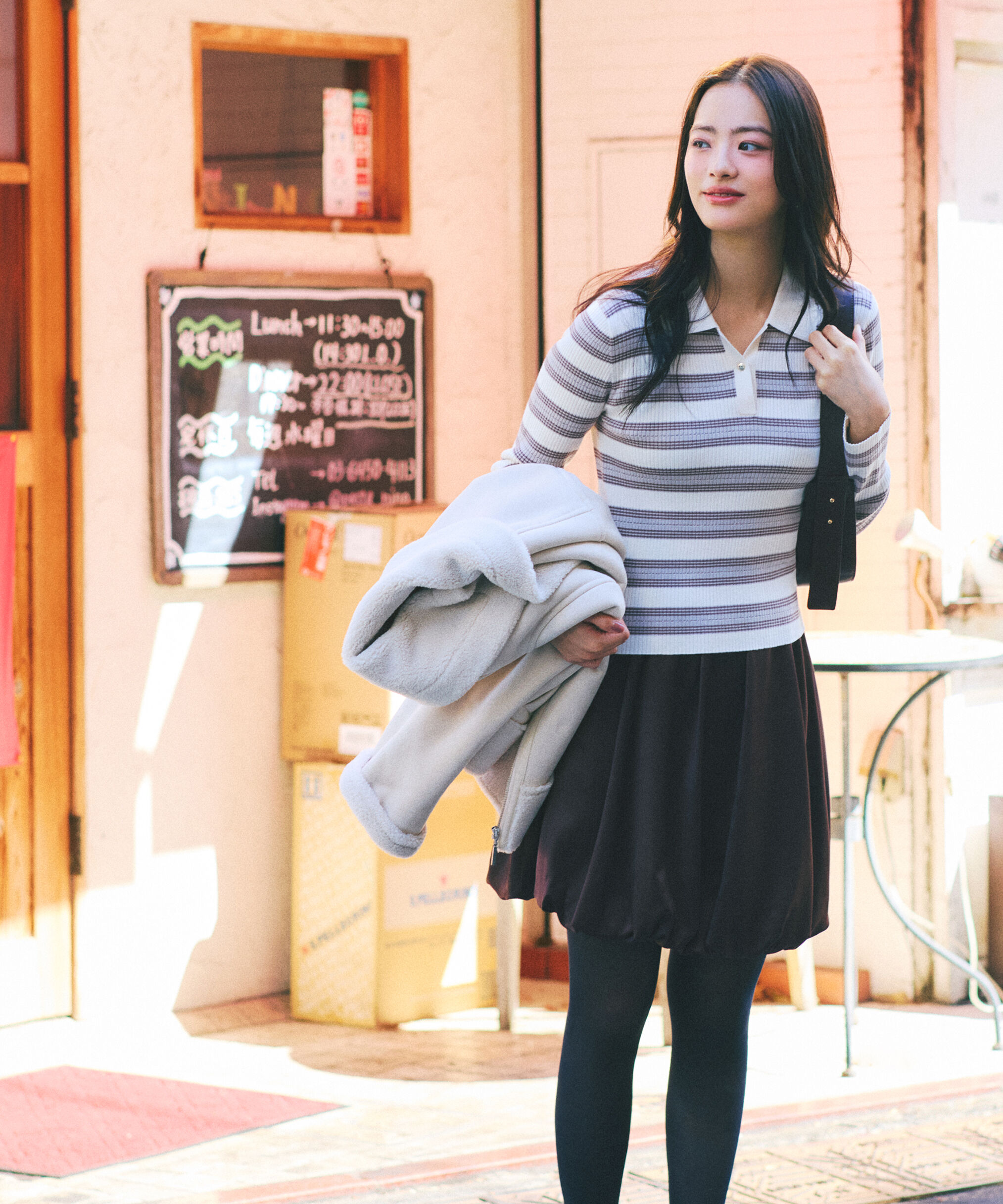 PROPORTION BODY DRESSING「ポロボーダーニット　25AW」|ニット・セーター|
