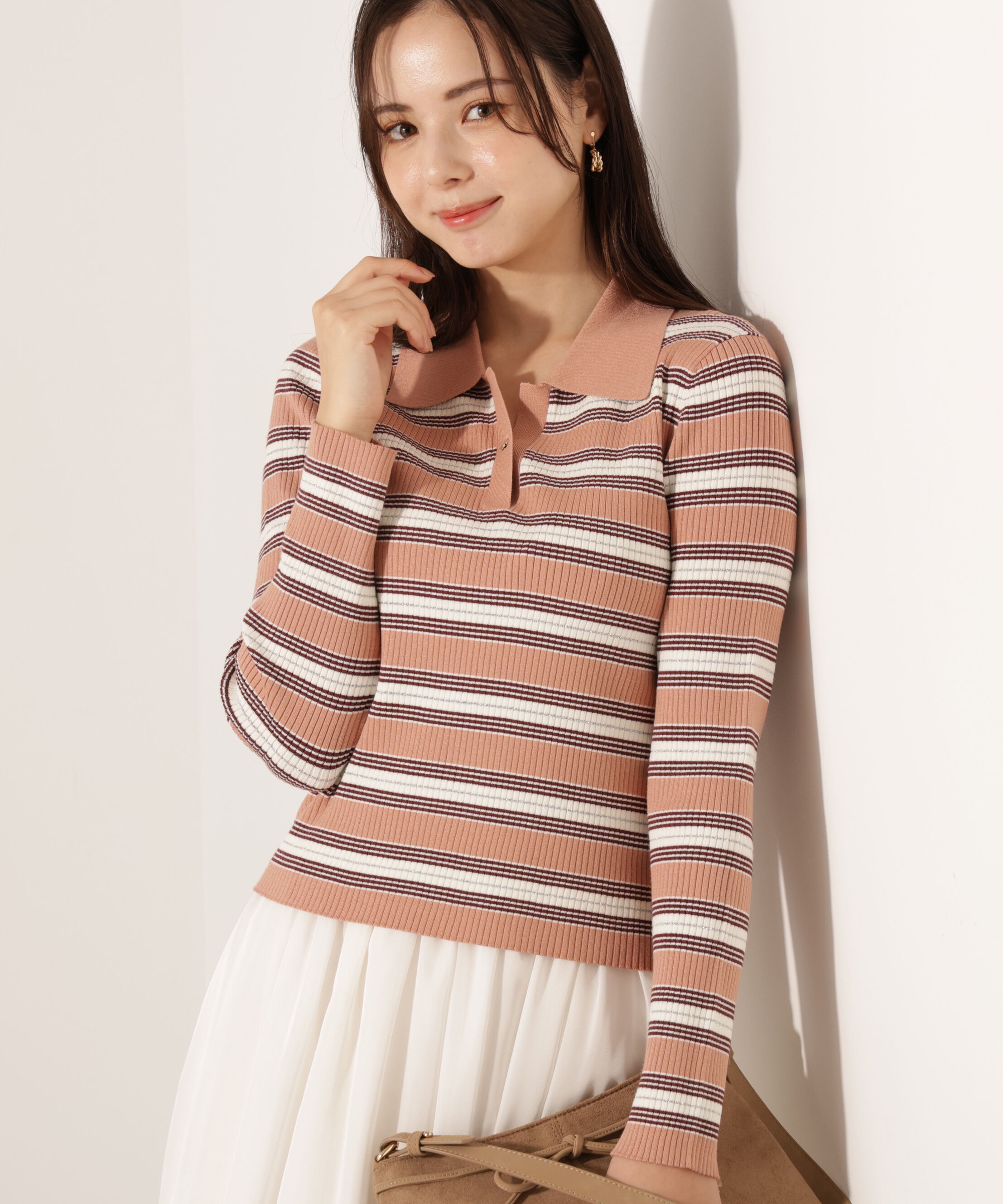 PROPORTION BODY DRESSING「ポロボーダーニット　25AW」|ニット・セーター|